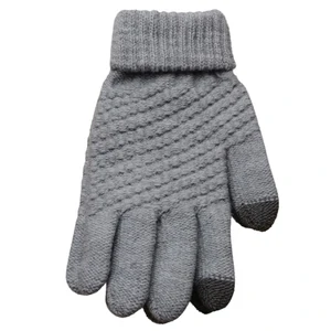 Рукавички сенсорні утеплені SHOU Grey