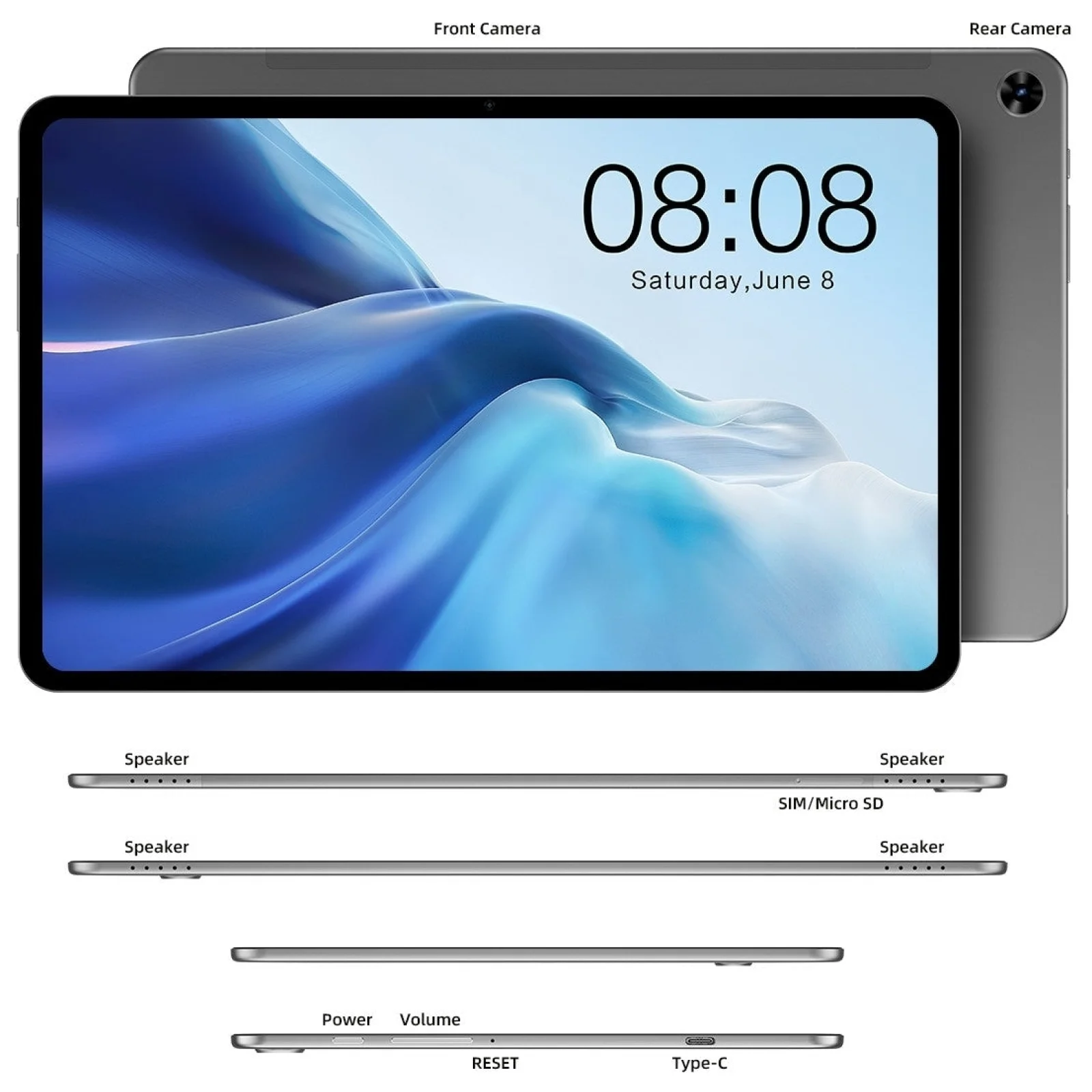 Планшет Teclast T50 2023 8/128GB 4G Space Gray (TLA002/T2C1/TL-102750)