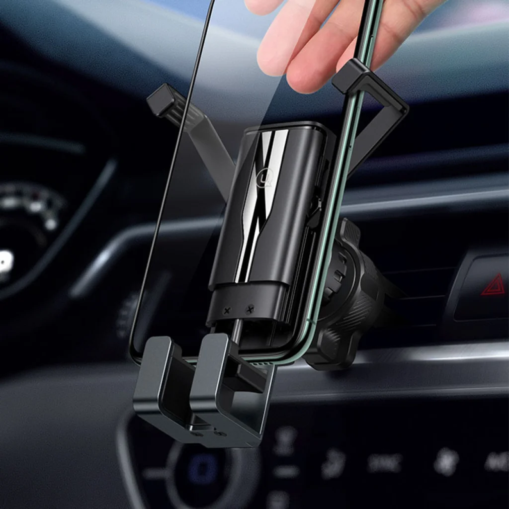 Автодержатель USAMS Retractable Gravity Car Holder Black (US-ZJ058)