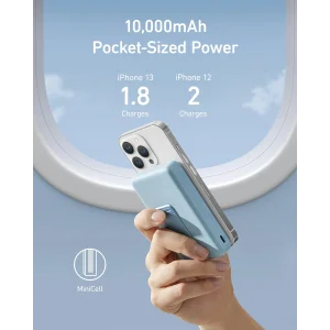 Зовнішній акумулятор Anker 633 MagGo 10000mAh Interstellar Gray (A1641011, A1641G11)
