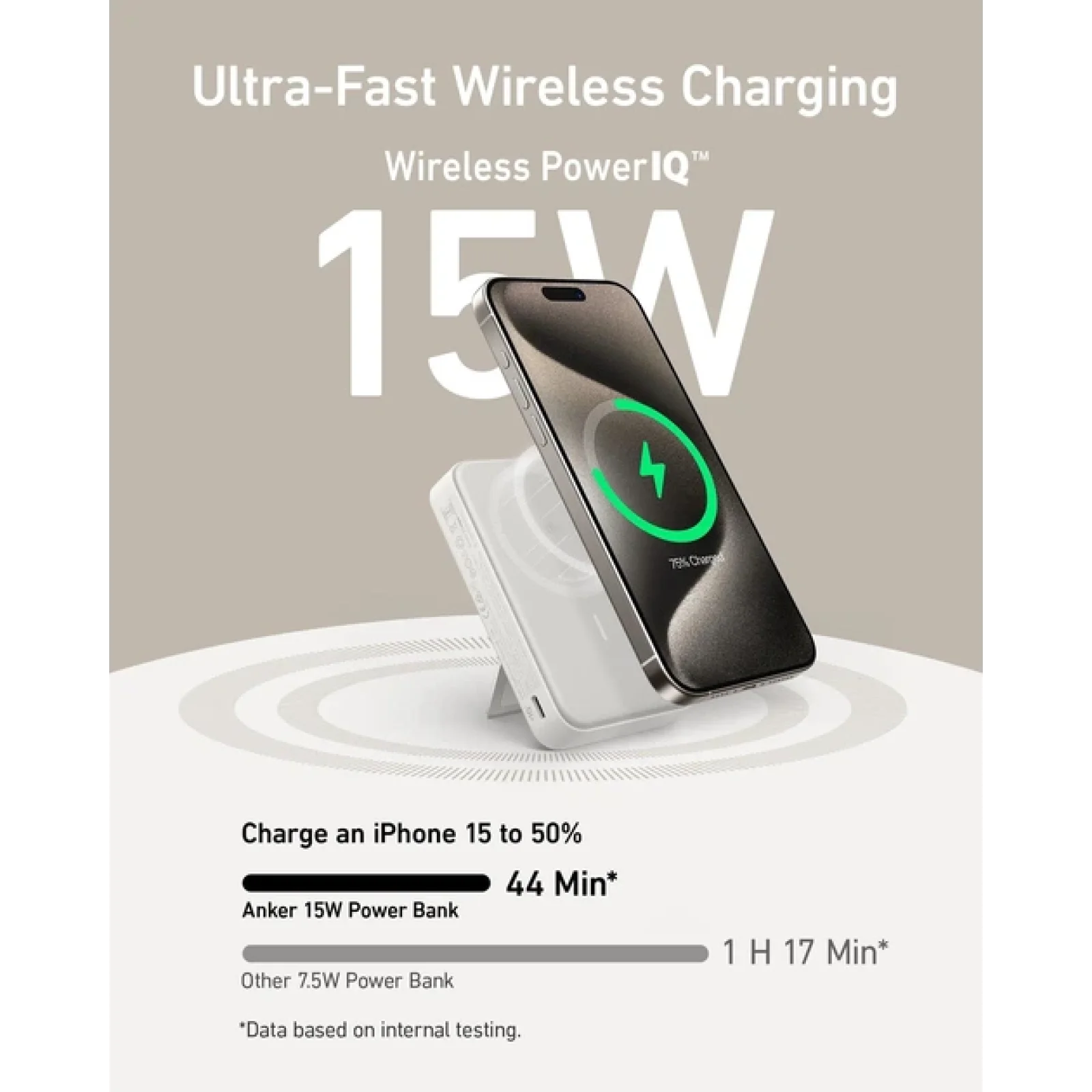 Зовнішній акумулятор Anker MagGo Power Bank 10K 10000mAh White (A1654021, A1654P21)