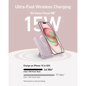 Зовнішній акумулятор Anker MagGo Power Bank 10K 10000mAh Violet (A16540V1)