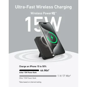 Зовнішній акумулятор Anker MagGo Power Bank 10K 10000mAh Black (A1654P11, A1654011)