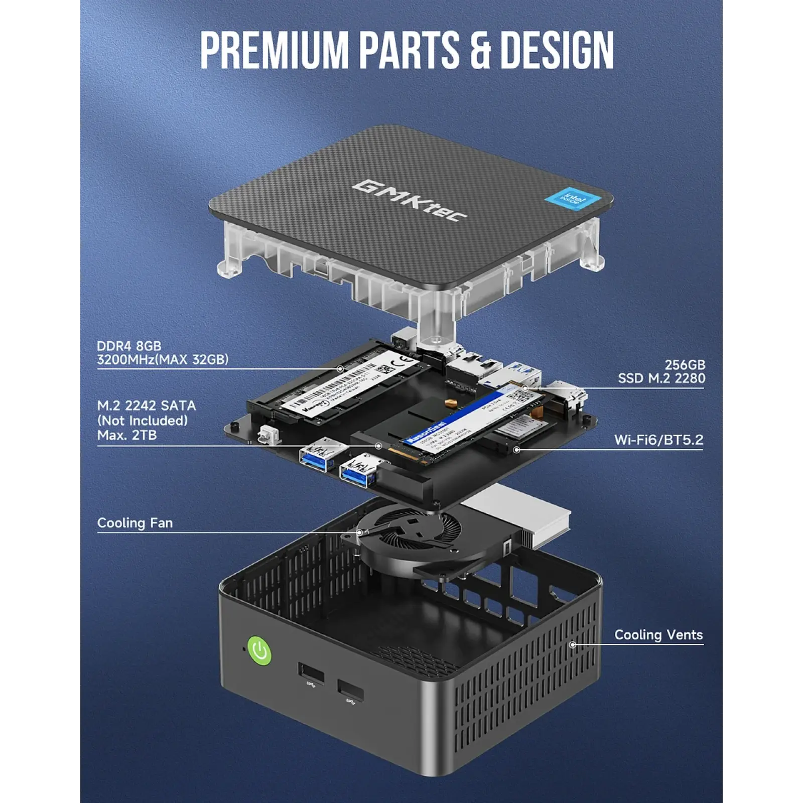 Неттоп GMKtec NucBox G3 Plus N150 16/512GB