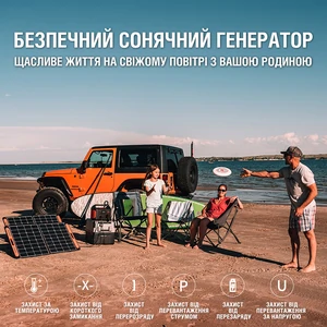 Зарядний пристрій на сонячній батареї Jackery SolarSaga 100W UA