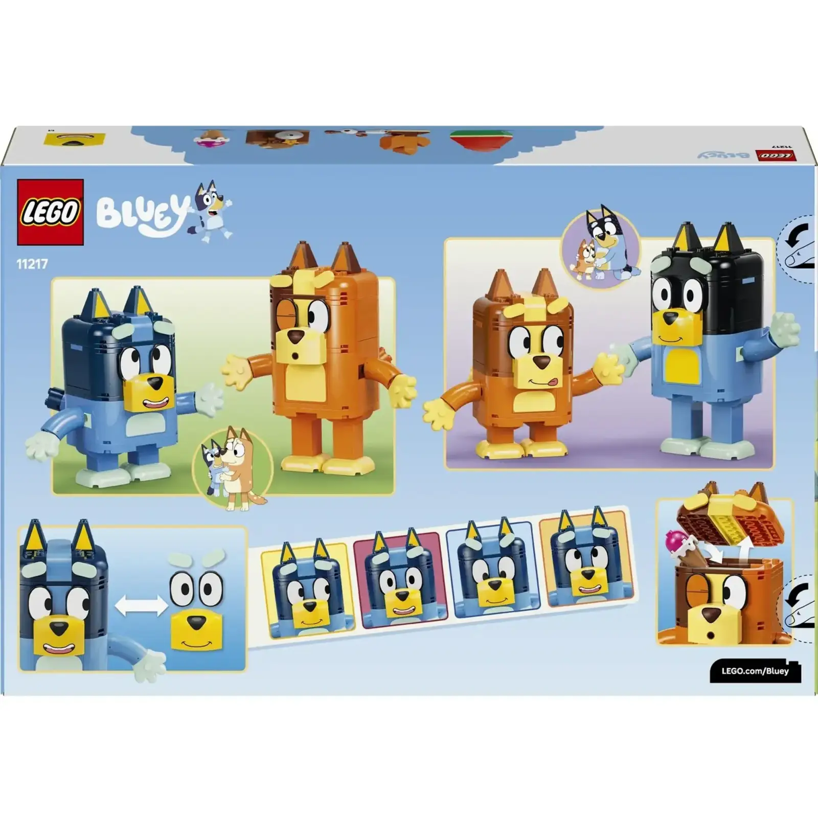 Конструктор LEGO Bluey Семья Блуи из кубиков (11217)
