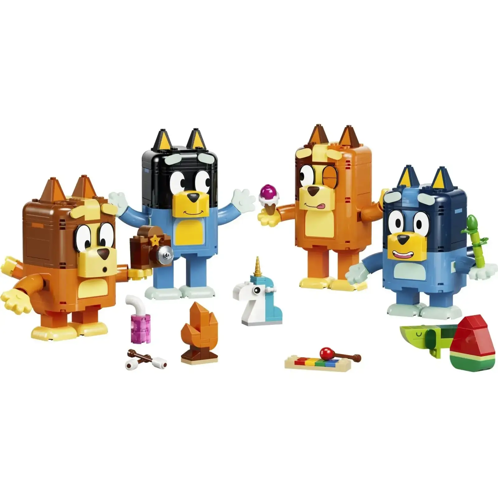 Конструктор LEGO Bluey Семья Блуи из кубиков (11217)