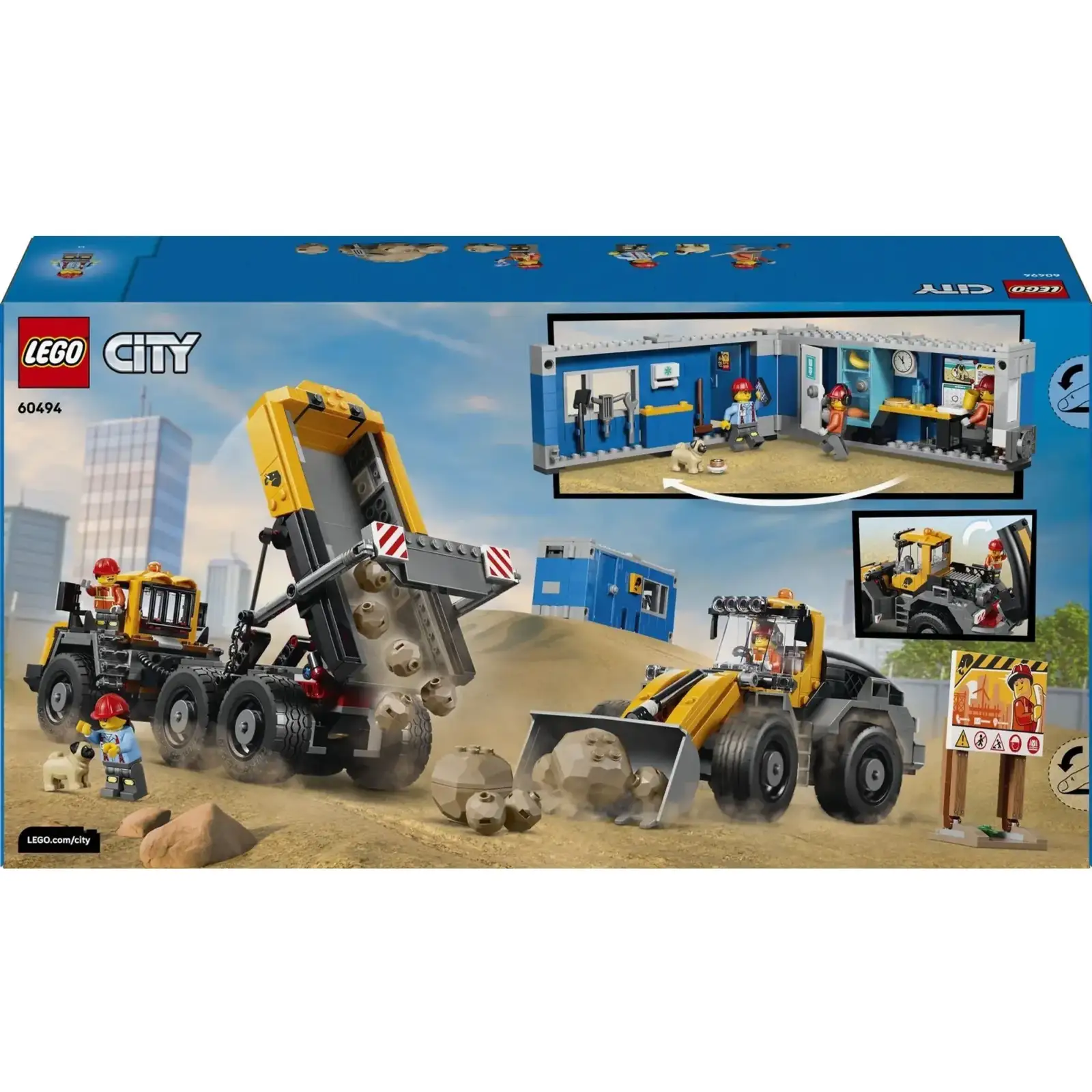 Конструктор LEGO City Самосвал и фронтальный ковшовый погрузчик (60494)