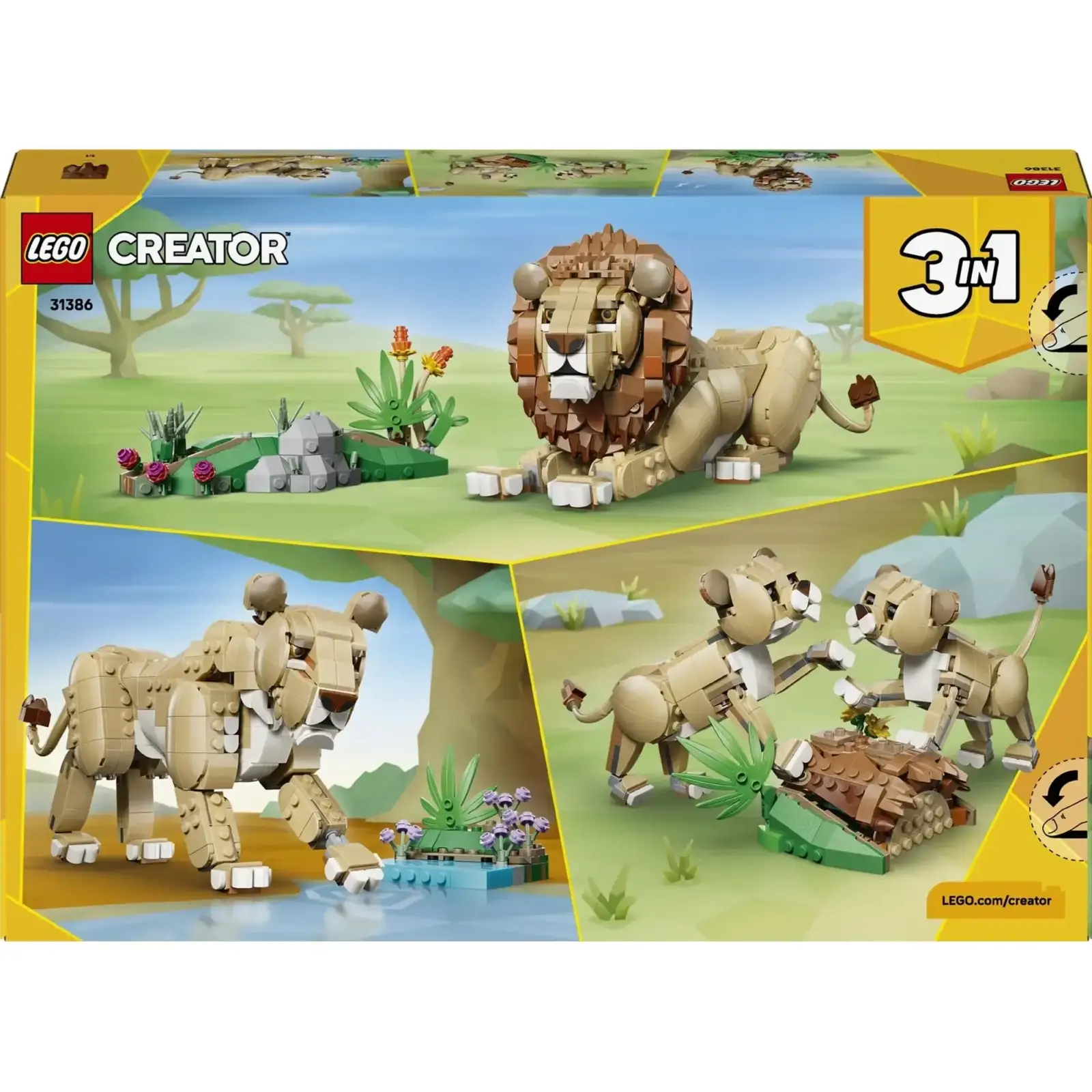 Конструктор LEGO Creator Дикие животные: Величественный лев (31386)