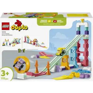 Конструктор LEGO DUPLO 3 в 1 Интересные горки и трамплины с автомобилями (10478)