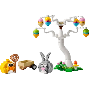 Конструктор LEGO Iconic Великодній кролик і полювання на курячі яйця (40808)