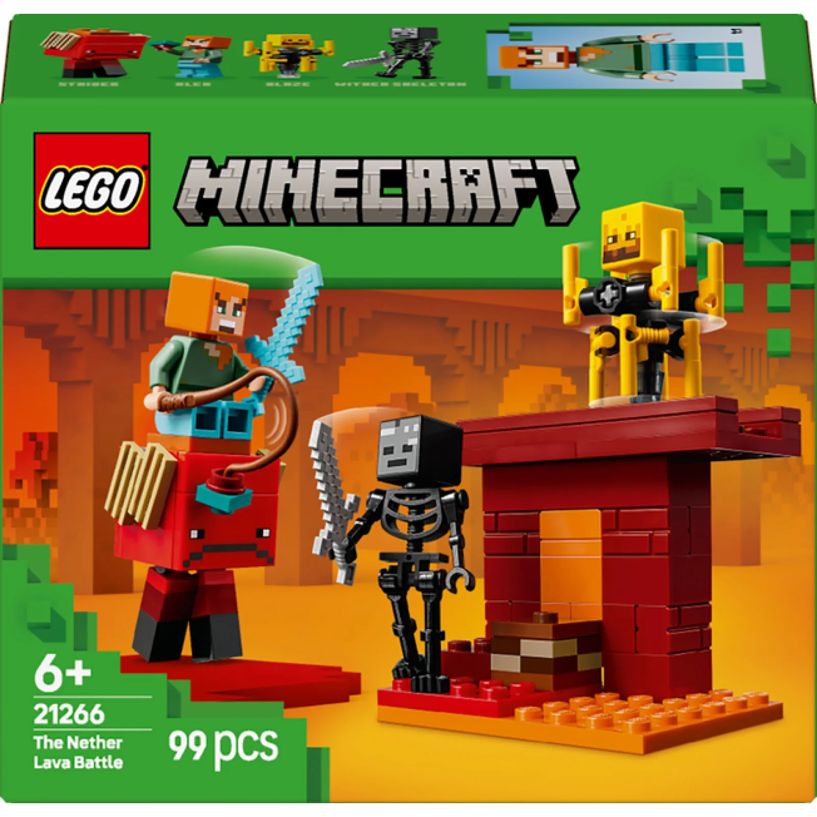 Конструктор LEGO Minecraft Битва з лавою у Незері (21266)