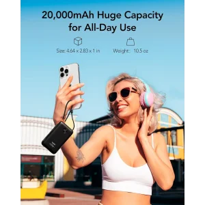 Зовнішній акумулятор VIYISI G2068 20000mAh 30W Black (X0020VLG5X) EU