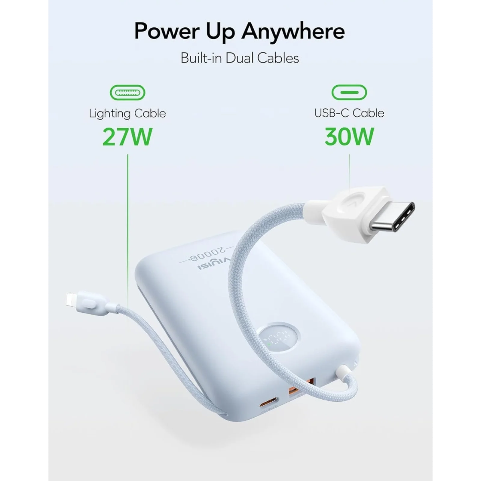 Внешний аккумулятор VIYISI G2068 20000mAh 30W Blue (X0020VPKNH) EU