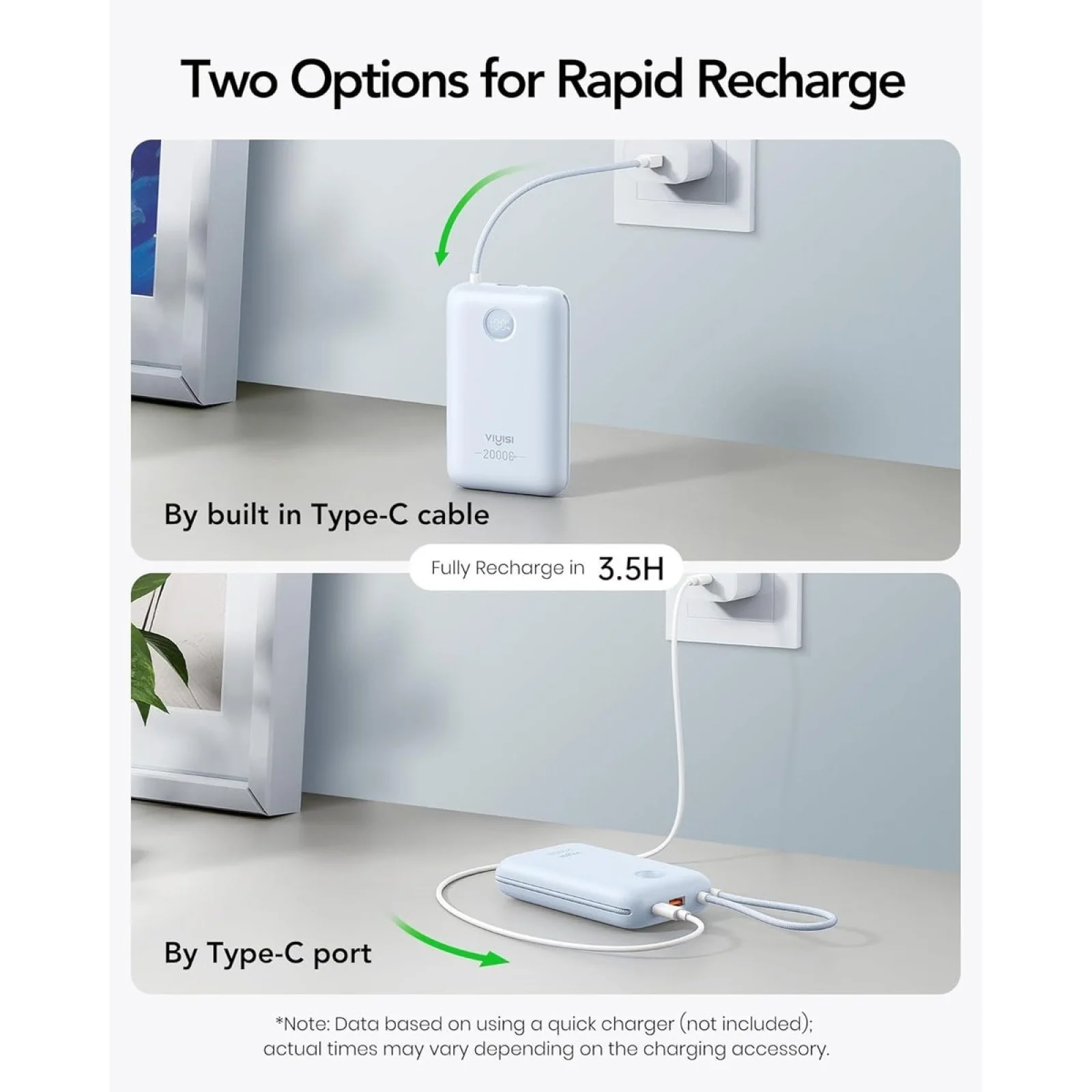 Внешний аккумулятор VIYISI G2068 20000mAh 30W Blue (X0020VPKNH) EU