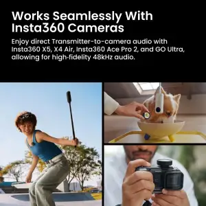 Микрофонная радиосистема Insta360 Mic Pro (2TX + 1RX) Black (6942590200771)