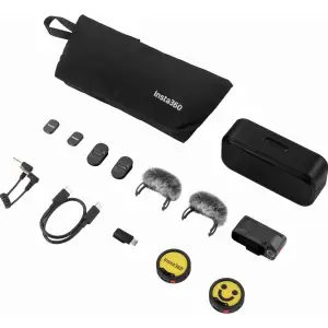 Микрофонная радиосистема Insta360 Mic Pro (2TX + 1RX) Black (6942590200771)