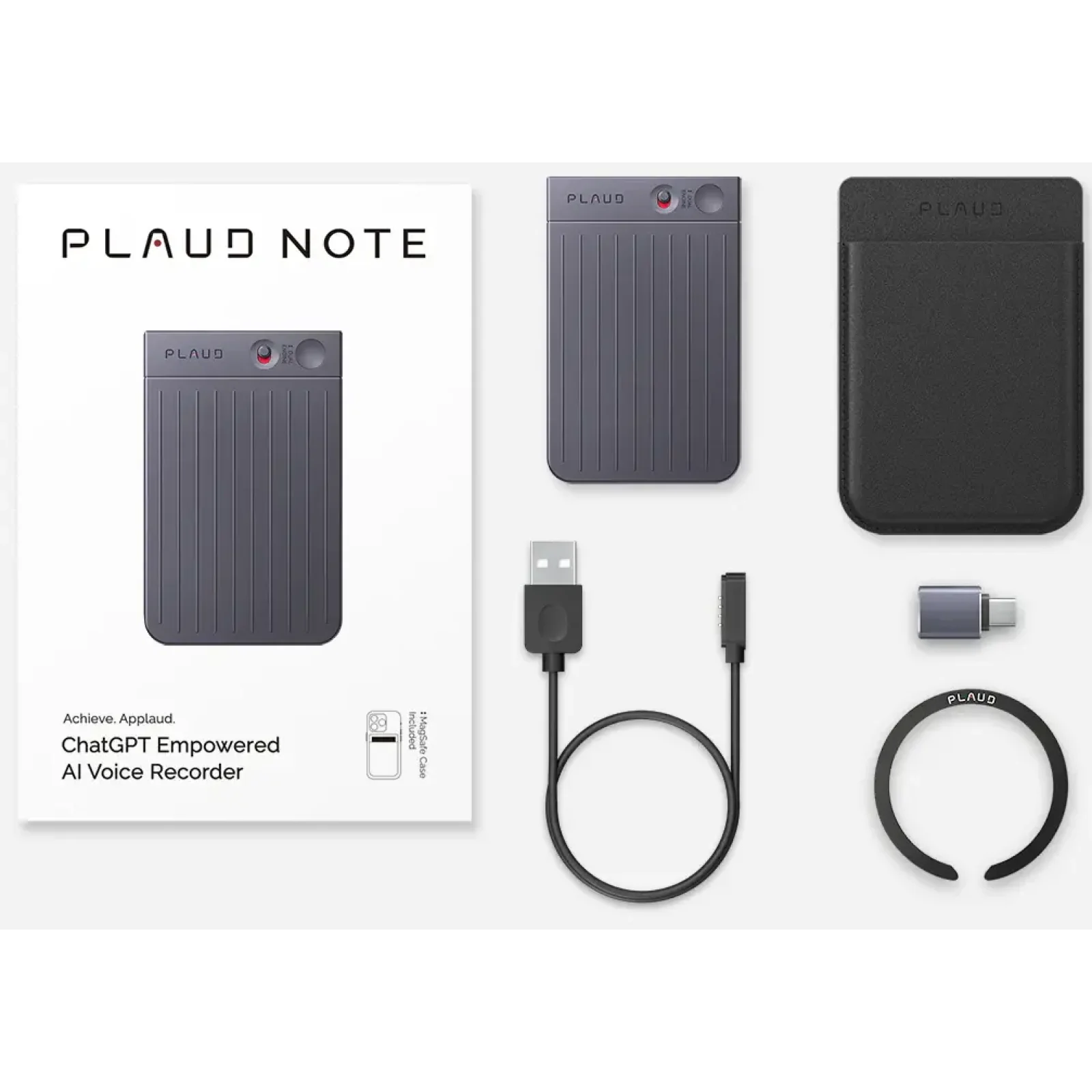 Диктофон Plaud Note ChatGPT Empowered AI Voice Recorder Black (PLAUD-CGPT-EAVRB)