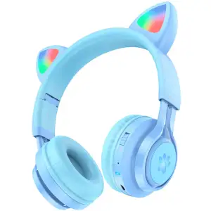 Колір: Блакитний - Навушники Hoco W39 Cat Ear Blue