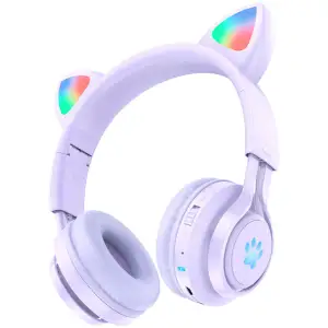 Колір: Фіолетовий - Навушники Hoco W39 Cat Ear Purple