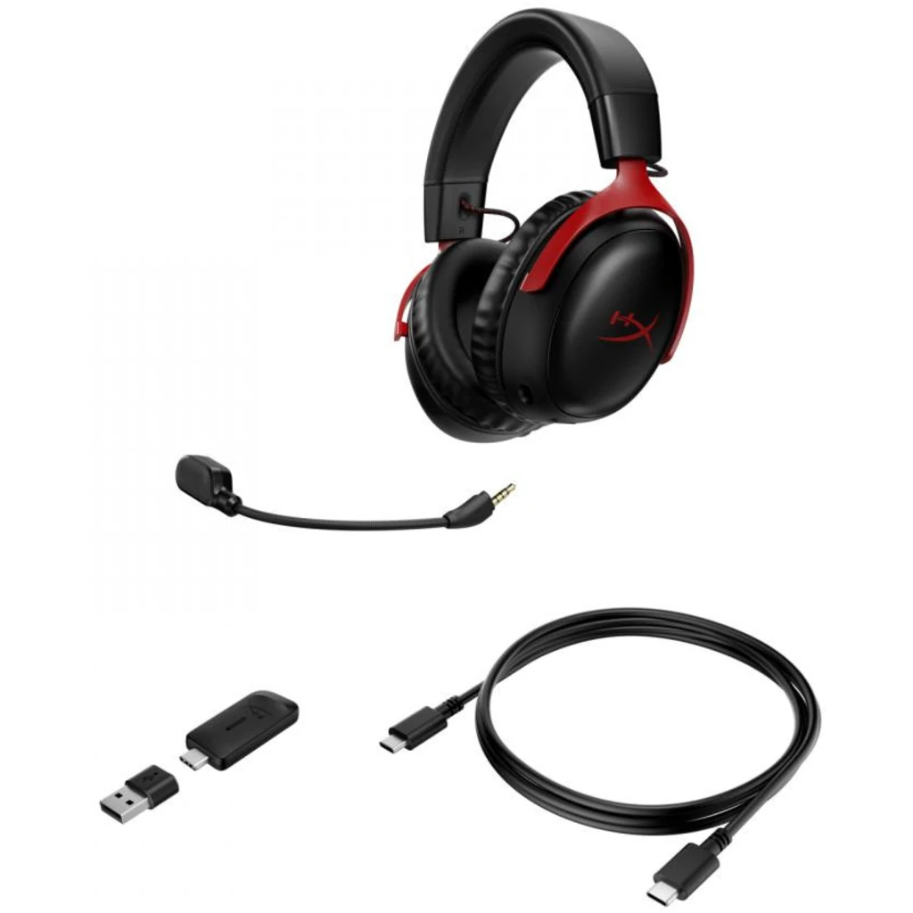 Наушники HyperX Cloud III Wireless Black/Red (77Z46AA)