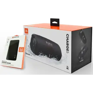 Портативна колонка JBL Charge 5 Black + Griffin Powerbank 20000mAh (JBLCHARGE5BLKPB) UA