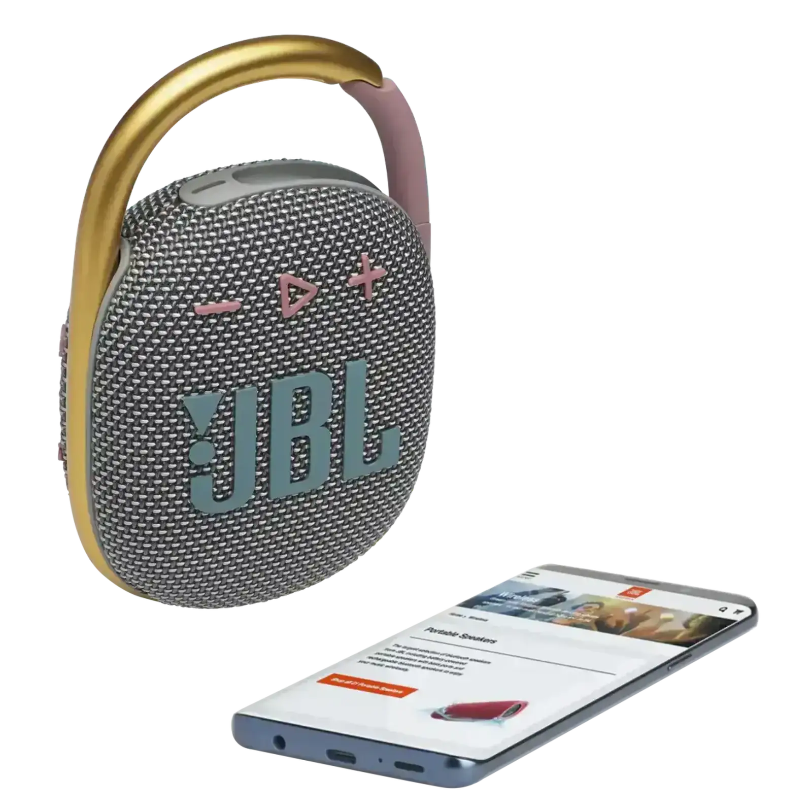 Портативна колонка JBL Clip 4 Gray (JBLCLIP4GRY)