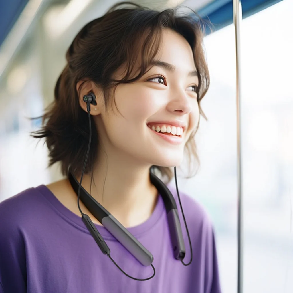 Bluetooth наушники Acefast N1 Neck-hanging Black