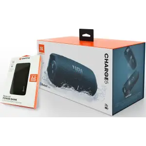 Портативна колонка JBL Charge 5 Blue + Griffin Powerbank 20000mAh (JBLCHARGE5BLUPB) UA