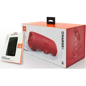 Портативна колонка JBL Charge 5 Red + Griffin Powerbank 20000mAh (JBLCHARGE5REDPB) UA