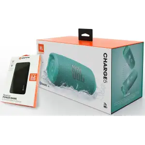 Портативна колонка JBL Charge 5 Teal + Griffin Powerbank 20000mAh (JBLCHARGE5TEALPB) UA