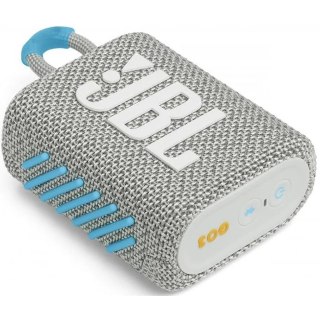 Портативна колонка JBL GO 3 Eco White (JBLGO3ECOWHT)