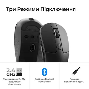 Миша бездротова Keychron M3 WL Black (M3-A1) UA