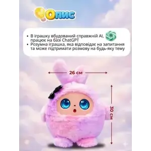 Интерактивная мягкая игрушка Smart Baby AI TOYS Зайчонок Pink (001012782694)