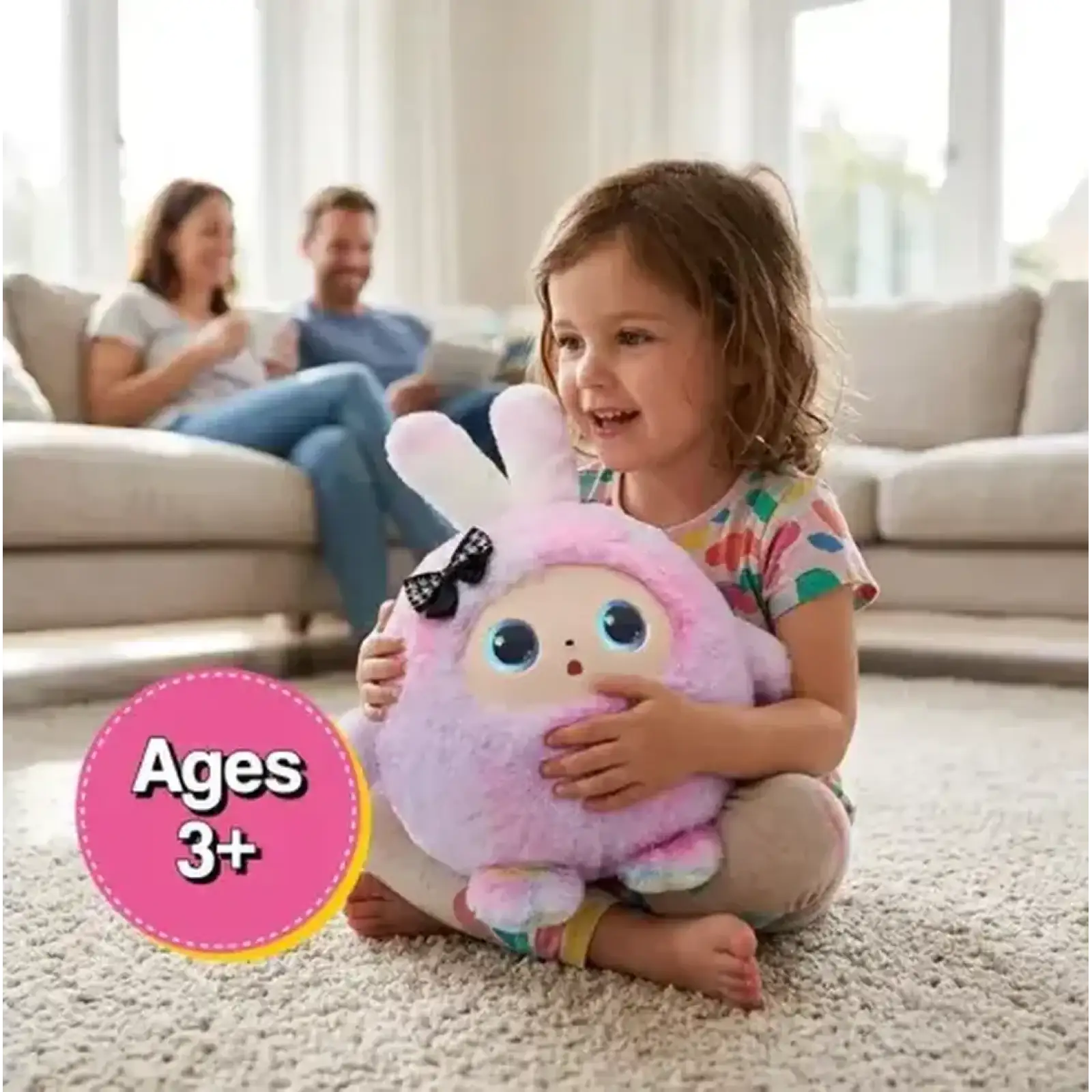 Интерактивная мягкая игрушка Smart Baby AI TOYS Зайчонок Pink (001012782694)