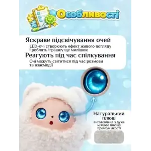Интерактивная мягкая игрушка Smart Baby AI TOYS Медвежонок White (001012782700)