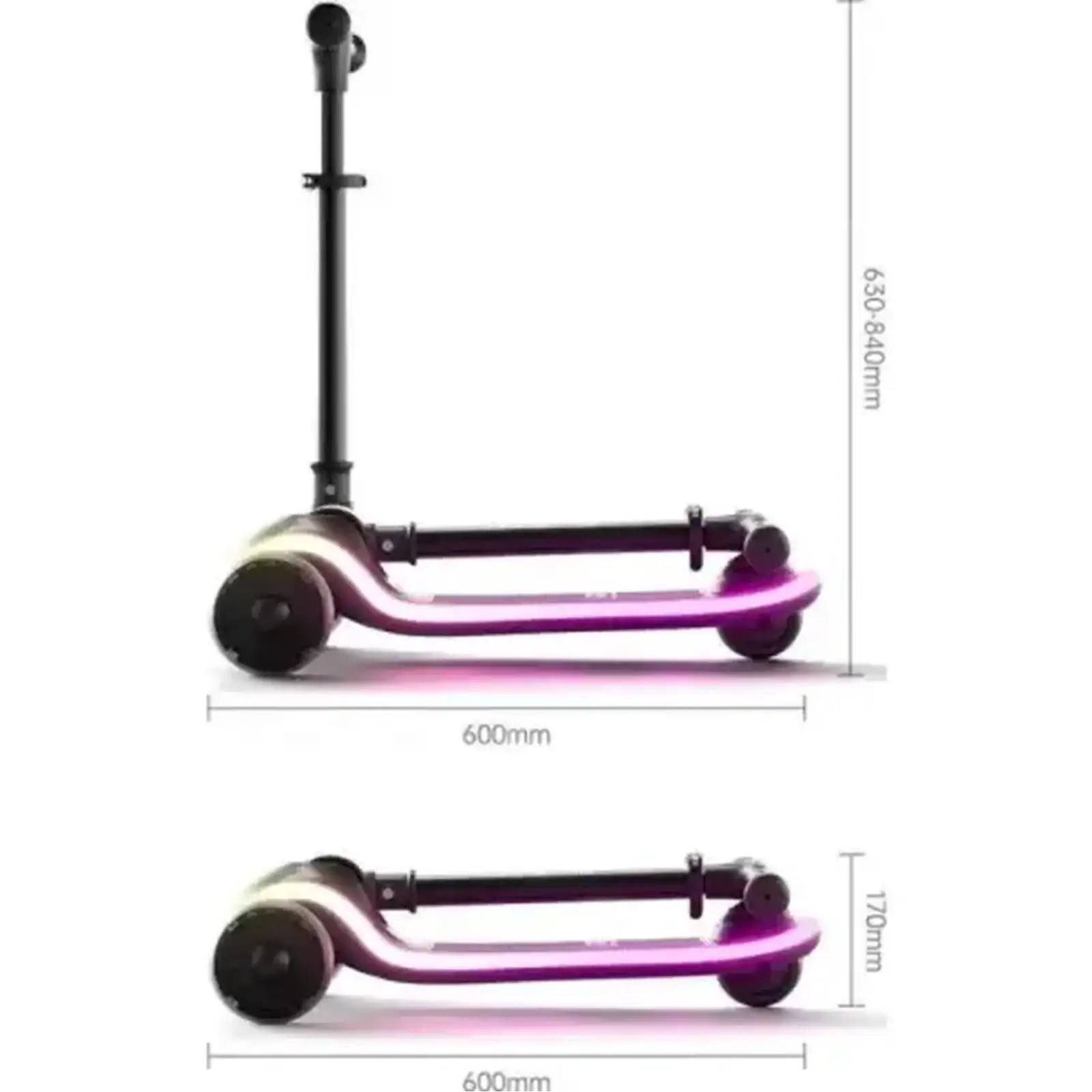 Самокат-біговел Kidilo LED Lights Purple (6928270766249)
