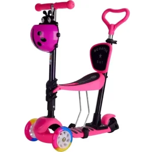Самокат 5в1 WEIINAI BAQ-215 Pink (6948679457500)