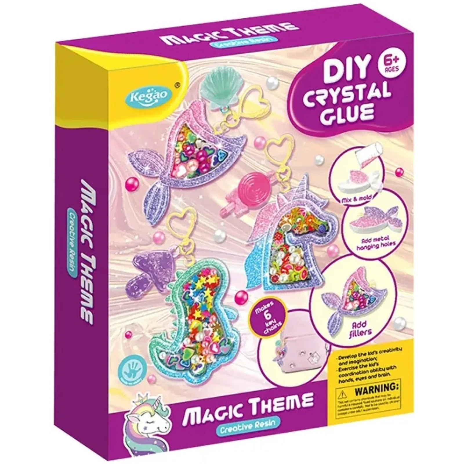 Набор для творчества KeGao Эпоксидная смола DIY Crystal Clue Волшебные зверушки 3 формы (708B)