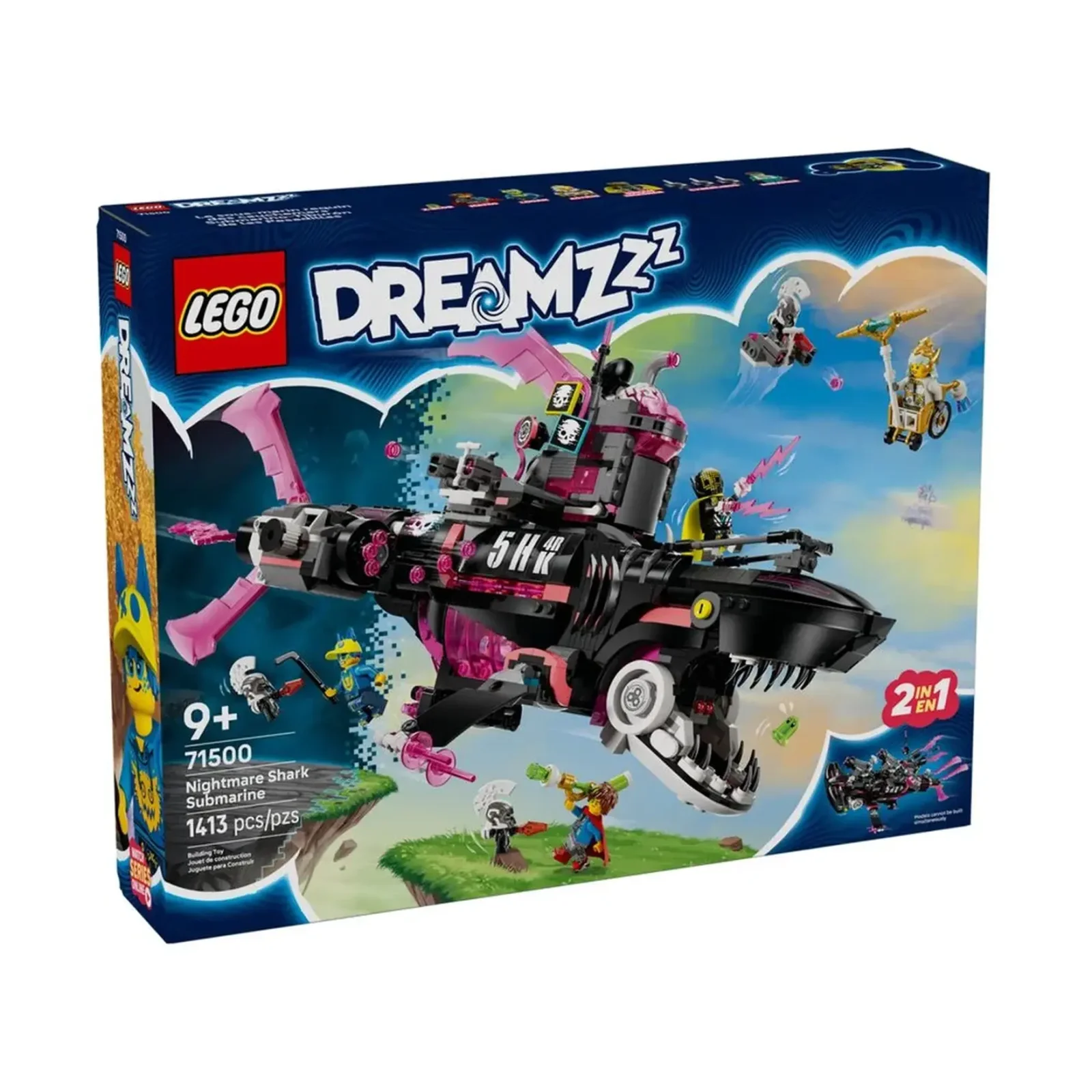 Конструктор LEGO Dreamzzz Страхітливий підводний човен «Акула» (71500)