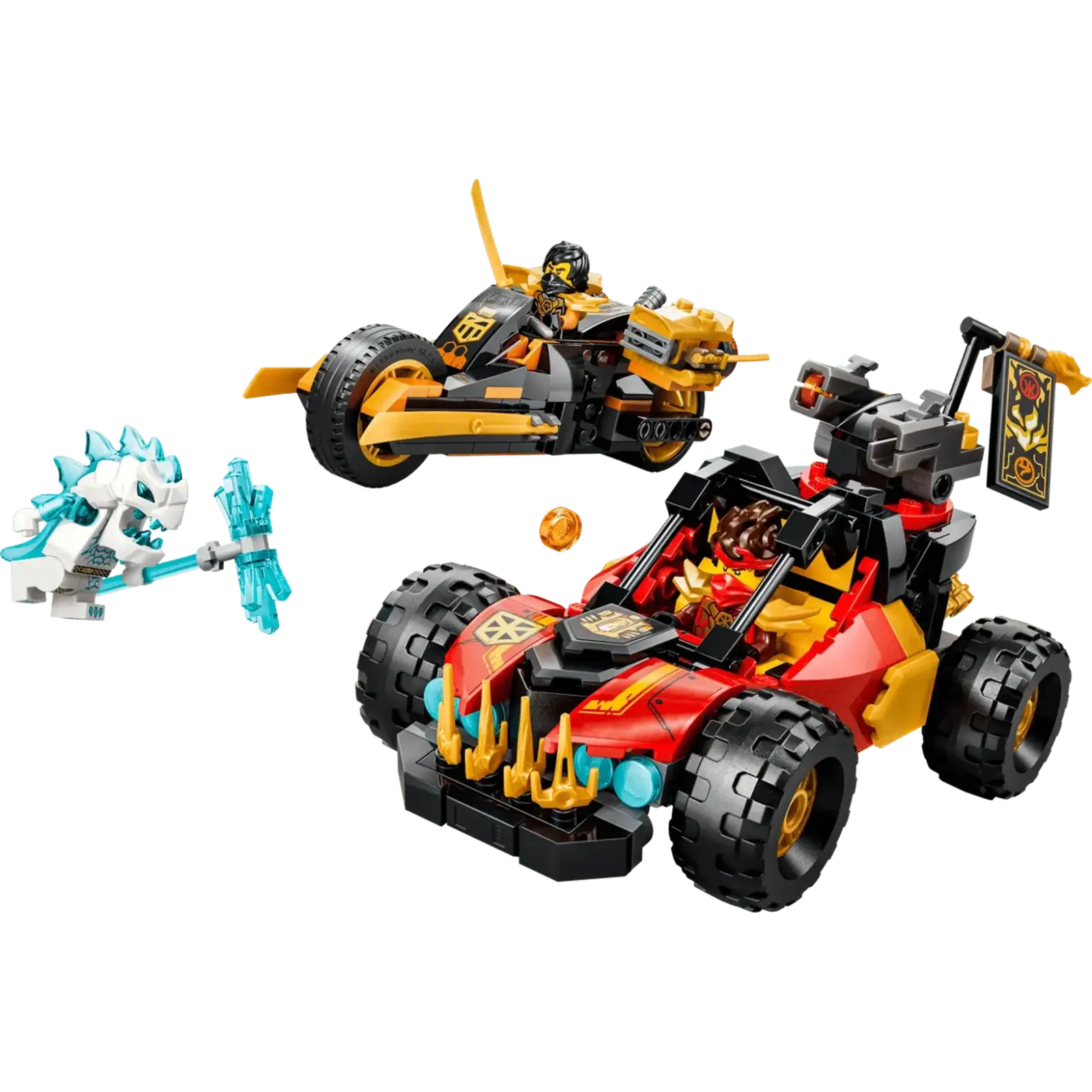 Конструктор LEGO NINJAGO Комбинированные транспортные средства Кая и Коула (71864)