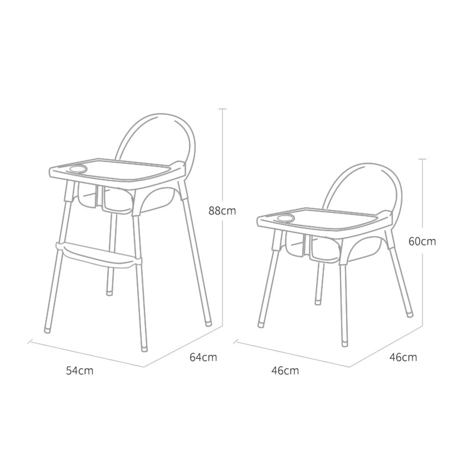 Стул для кормления Kunshan DM-002 White