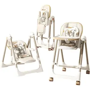 Стульчик-шезлонг для кормления 2в1 Kidilo Baby Chair Z901 Beige (11-3)