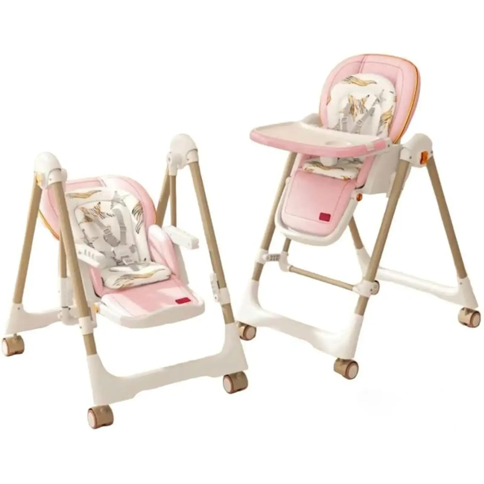 Стульчик-шезлонг для кормления 2в1 Kidilo Baby Chair Z901 Pink (11-3)