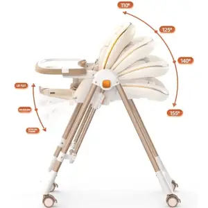 Стульчик-шезлонг для кормления 2в1 Kidilo Baby Chair Z901 Pink (11-3)