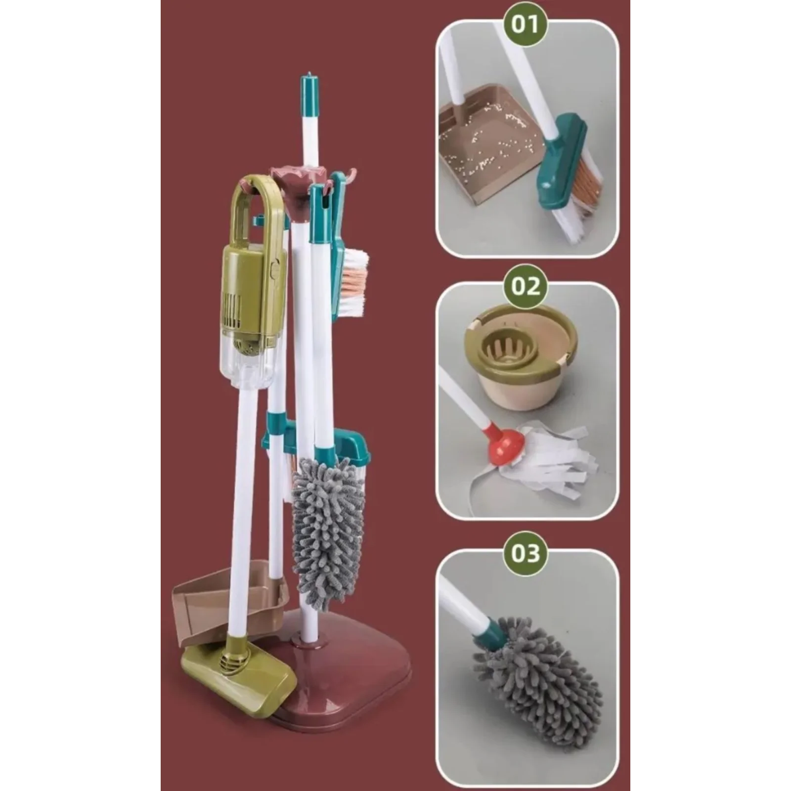 Игровой набор для уборки Bambi 667-66 с пылесосом