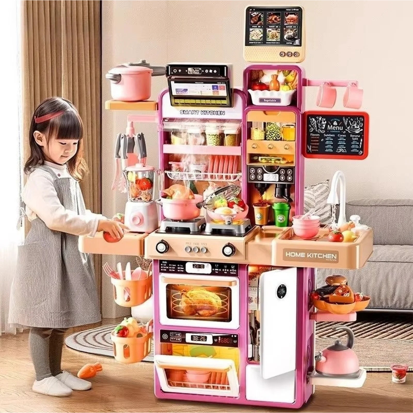 Кухня детская Bambi 96P 96 см Pink