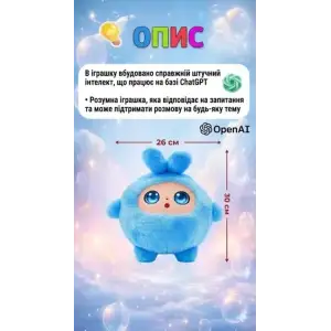 Інтерактивна м’яка іграшка Smart Baby AI TOYS Зайченя Blue (001012782700)