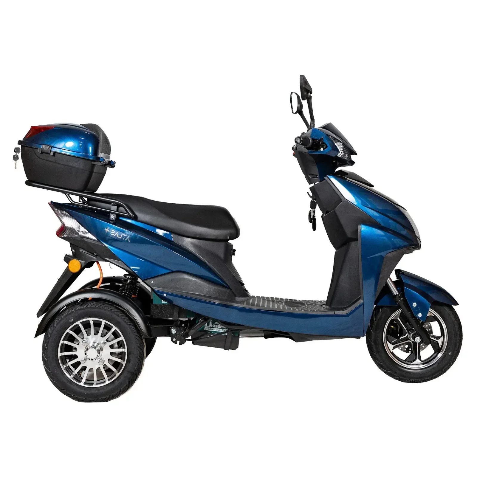 Электроскутер ATLAS Falcon Trike Box 1500W Cyan Blue