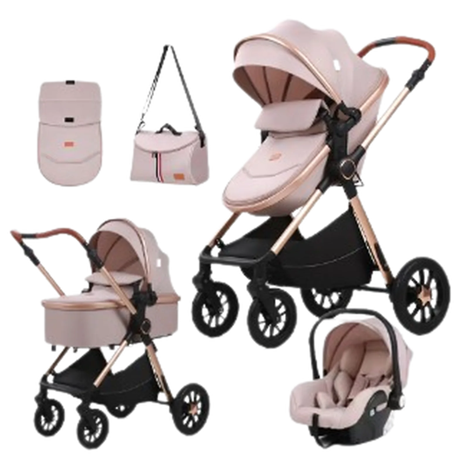 Коляска 3в1 Kidilo H2D Khaki Beige